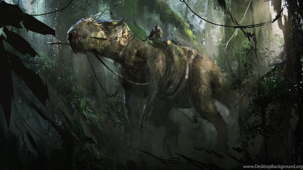 1024x576 Download Wallpapers Dinosaur, Dino, Tyrannosaurus, T Rex, Painting - T Rex Painting