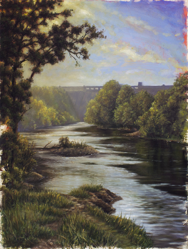 604x800 Nicholas Baxter Table Rock Dam - Table Rock Painting