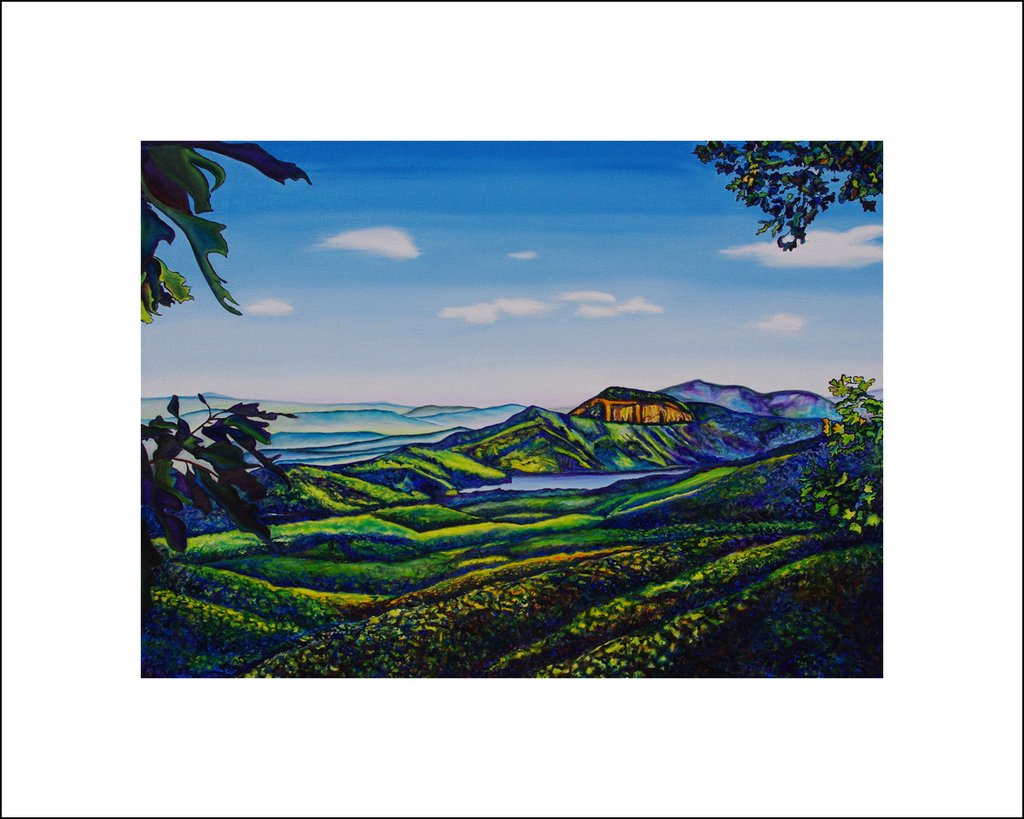 1024x819 Table Rock Moutain Art Print By Greenville, Sc Artist Marie Scott - Table Rock Painting