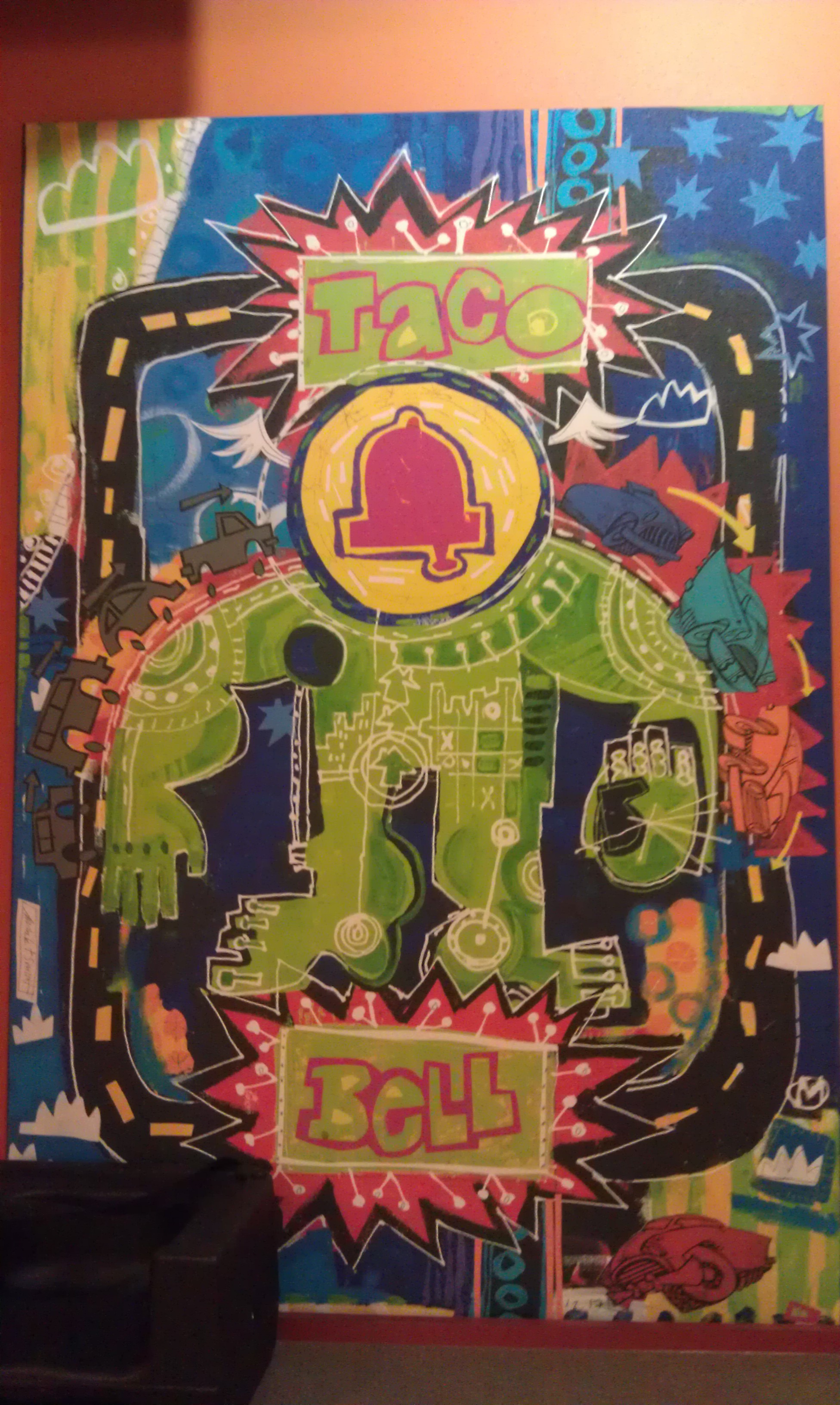 1952x3264 Taco Bell Basquiat Thump Thump Thump - Taco Bell Painting