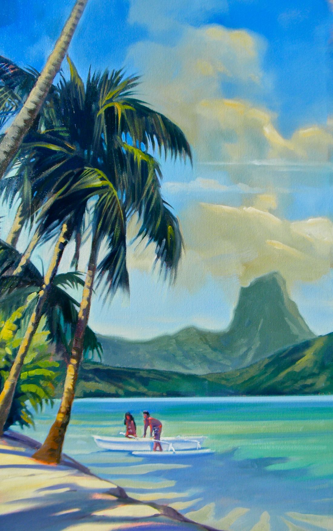 1100x1752 Tahiti Painting ~ By Artist Wade Koniakowsky Inspirational - Tahiti Painting
