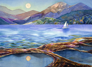300x219 Lake Tahoe Paintings Fine Art America - Tahoe Painting