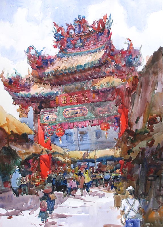 574x798 Singapore Waterolour Oil Painting Europe Paris London Rome Venice - Taiwan Painting