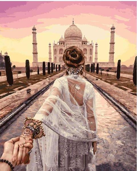 481x600 Diy Painting By Numbers - Taj Mahal Painting