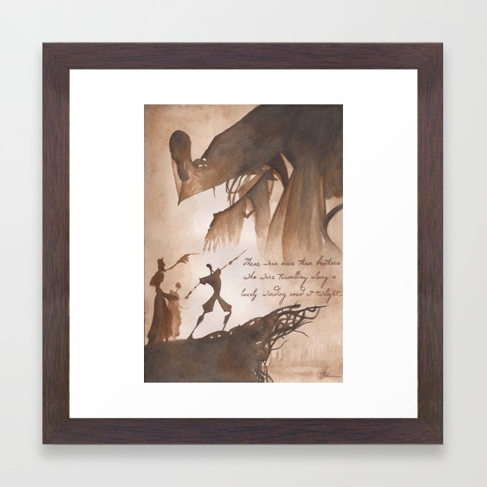 700x700 The Tale Of Three Brothers Framed Art Print By Jadepowelljones - Tale Of The Three Brothers Painting