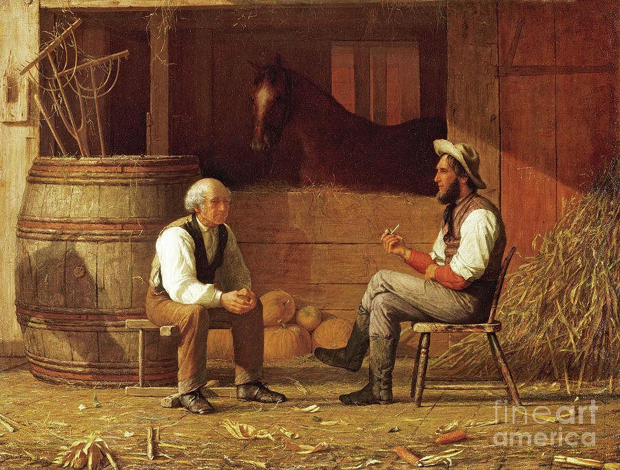 900x682 Talking It Over. Painting By Enoch Wood Perry - Talking Painting