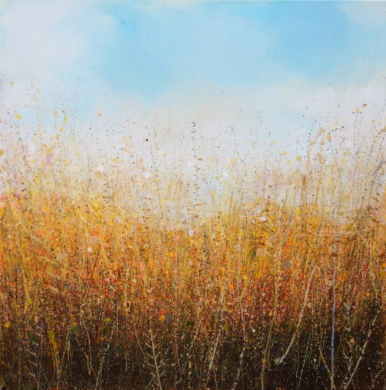 770x778 Saatchi Art Tall Grasses, October Painting By Sandy Dooley - Tall Grass Painting