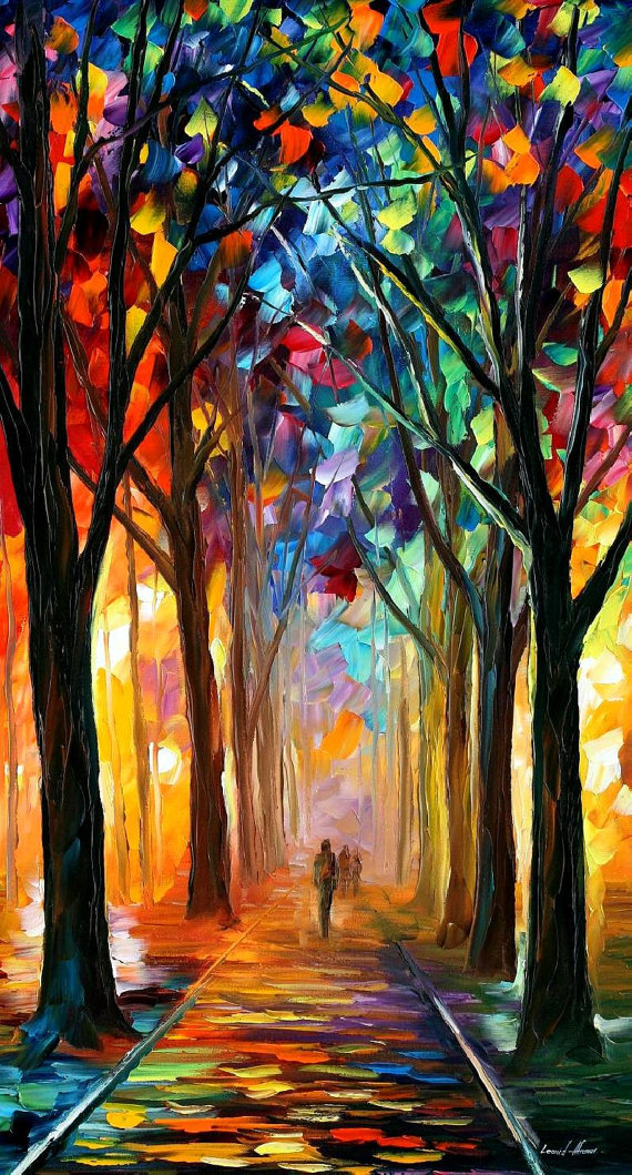570x1059 Tall Painting Vertical Wall Art On Canvas By Leonid Afremov - Tall Painting
