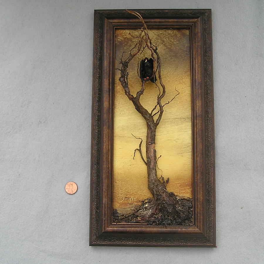 900x900 Vulture And Tall Tree Painting By Roger Swezey - Tall Painting