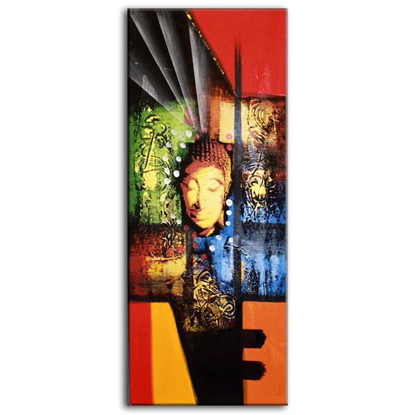 600x600 Abstract Buddha Orange - Tall Painting