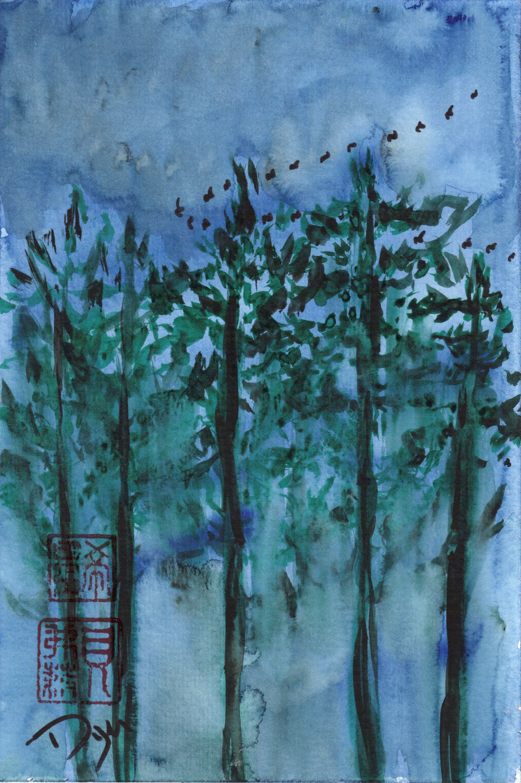 1797x2698 Haiku January 19, 2013 Tall Pines Art Prescription - Tall Pines Painting