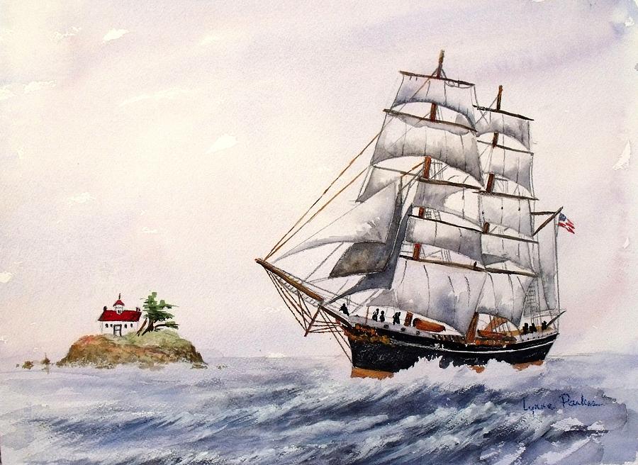 900x656 Sailing Ship Painting By Lynne Parker - Tall Ship Painting