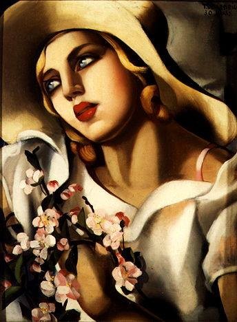 344x468 The Straw Hat, 1930, Tamara De Lempicka - Tamara Lempicka Painting