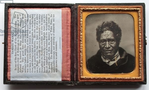600x362 Tamati Waka Nene, C.1860 (Ambrotype). John Crombie Photograph - Tamati Waka Nene Painting