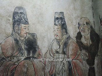 350x260 Tang Dynasty Murals Of Shaanxi History Museum - Tang Dynasty Painting