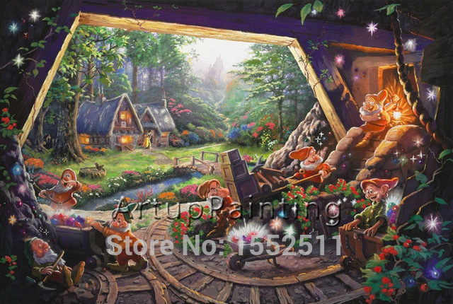 640x430 Thomas Kinkade Oil Paintings Tangled Art Decor Painting Giclee - Tangled Painting