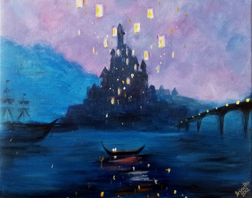 500x392 Tangled Painting Uploaded By Ashley Melizan On We Heart It - Tangled Painting