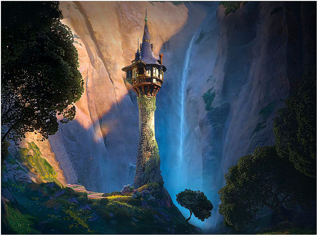 Tangled Tower Painting at PaintingValley.com | Explore collection of ...