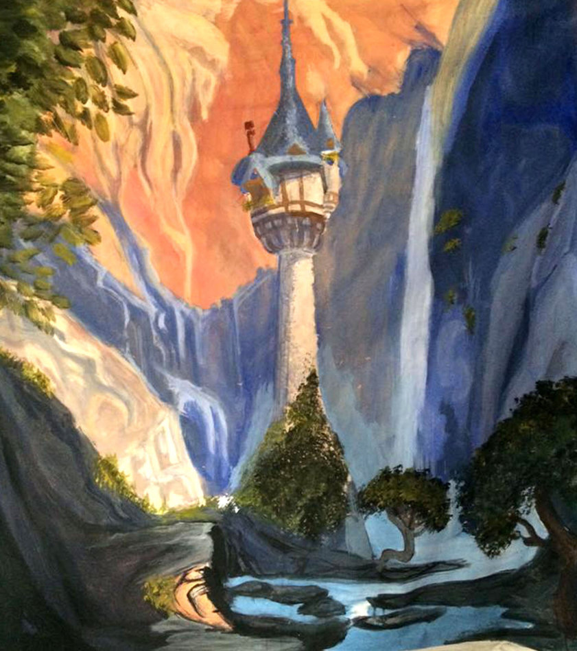 Tangled Tower Painting at PaintingValley.com | Explore collection of ...