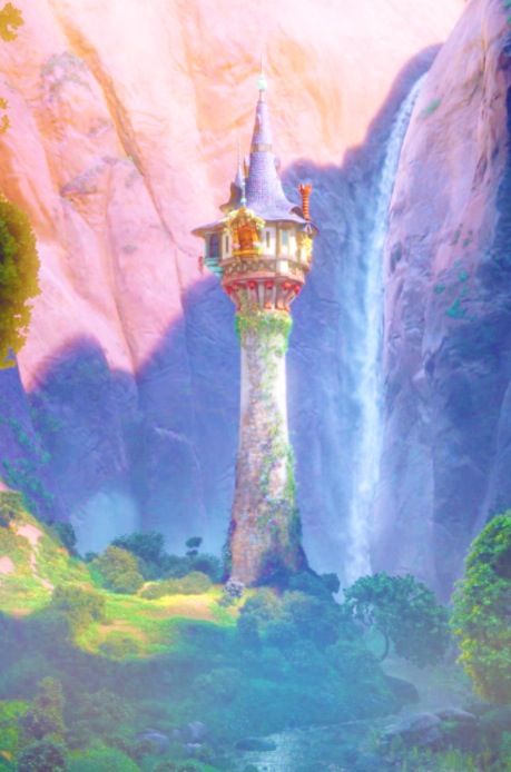 459x694 Amatilhadelobos Disney Tangled - Tangled Tower Painting