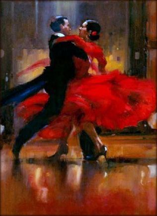 316x435 Tango Dancing Contemporary Oil Painting 60x80cm By Paintingpoint - Tango Dancers Painting