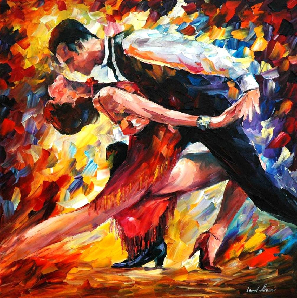 1006x1007 Leonid Afremov, Oil On Canvas, Palette Knife, Buy Original - Tango Painting