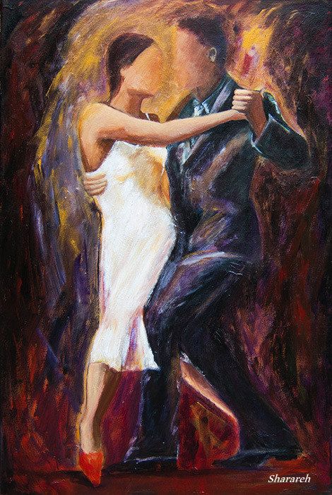 470x700 Tango Dancers, Limited Edition Giclee On Canvas, Tango Painting - Tango Painting