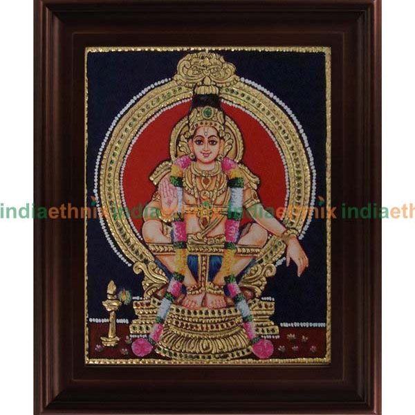 600x600 Tanjore Painting Ayyapan Indian Paintings Online - Tanjore Painting