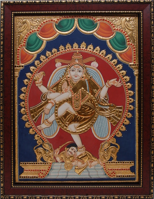 311x400 Antique Nataraja [30807] - Tanjore Painting Usa