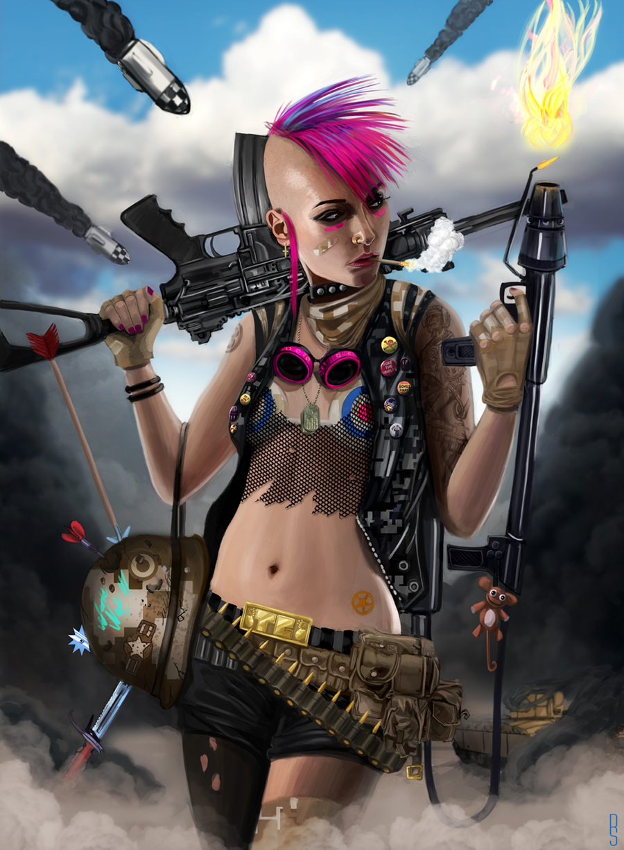900x1225 Tank Girl By Robshields - Tank Girl Painting
