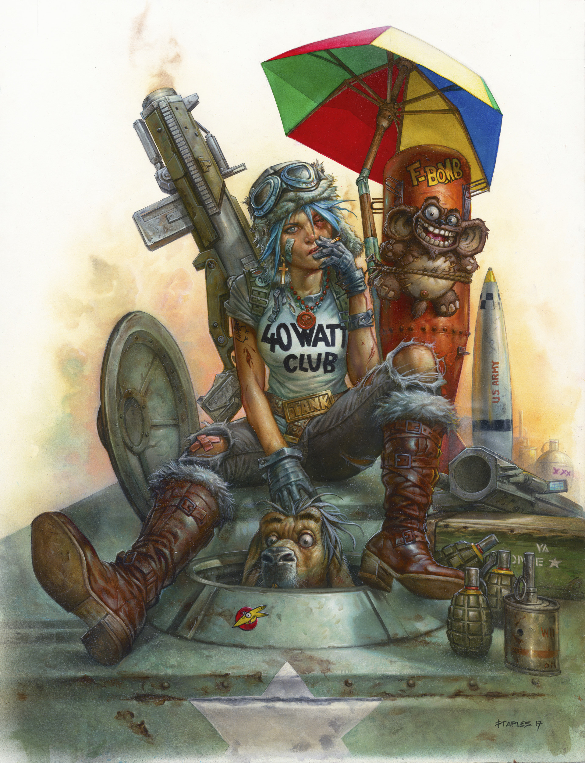 1920x2502 Artstation - Tank Girl Painting