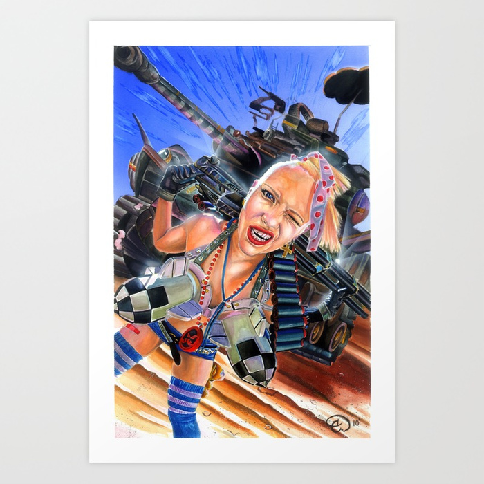 700x700 Tank Girl Art Print By Cecilporterstudios Society6 - Tank Girl Painting