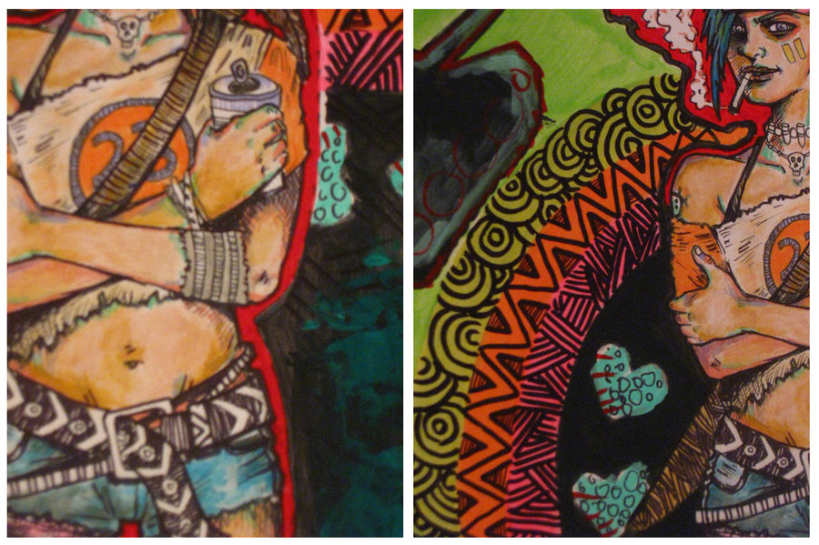 900x599 Tank Girl Closeups By Raskha - Tank Girl Painting