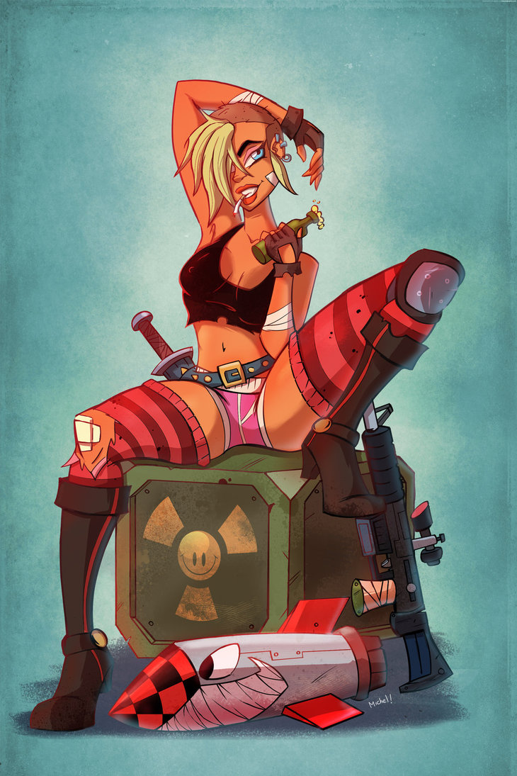 730x1095 Tank Girl Pinup By Michelverdu - Tank Girl Painting