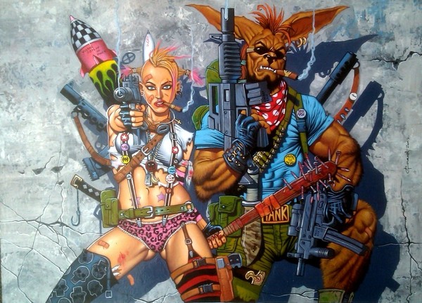 600x431 Tank Girl And Booga - Tank Girl Painting