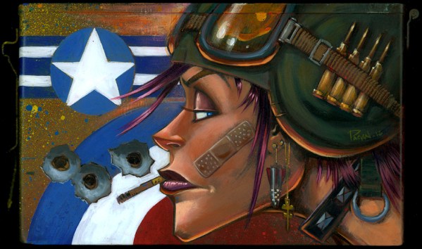 599x354 Hand Painted Tank Girl Ammo Box [Pictures] - Tank Girl Painting