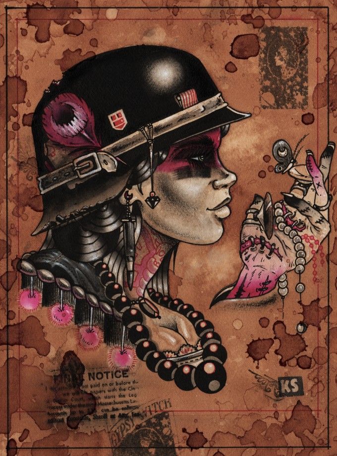 680x918 Hewlett Amp Martin's Tank Girl Bw Illustrations - Tank Girl Painting