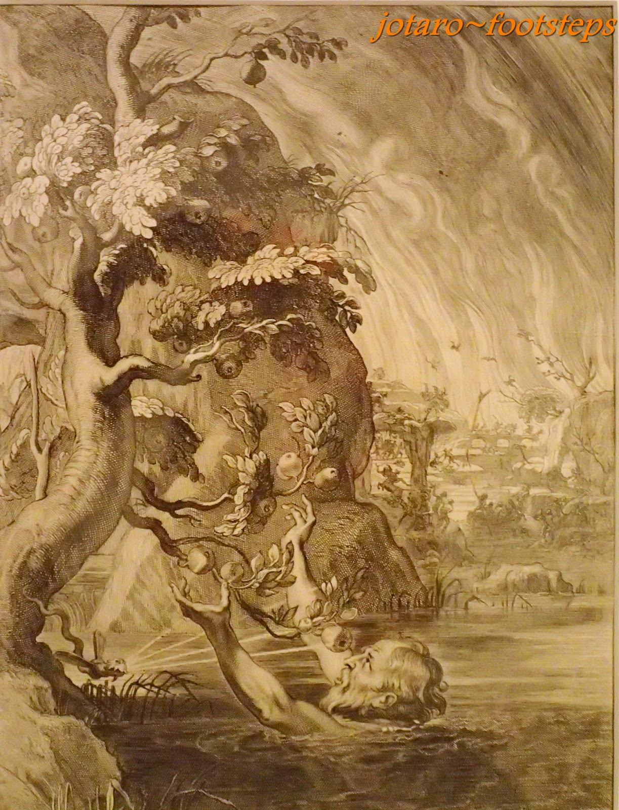 1223x1600 Footsteps - Tantalus Painting