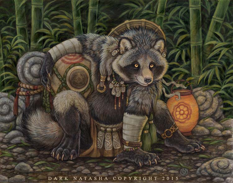 750x589 Tanuki By Darknatasha - Tanuki Painting