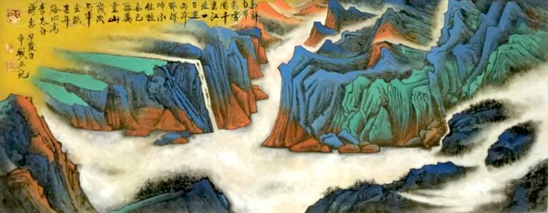 770x300 Saatchi Art Yangtze River Three Gorges Painting By Haixin Tao - Tao Painting