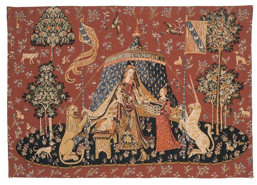 900x647 Lady With The Unicorn - Tapestry Painting