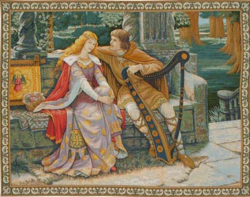 497x392 Tristan And Isolde Tapestry - Tapestry Painting