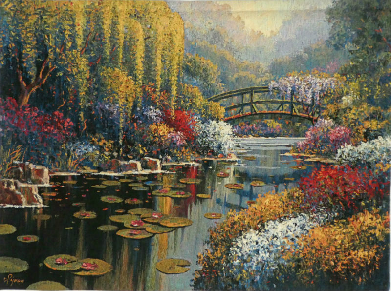 800x596 Giverny Pond Tapestry - Tapestry Painting