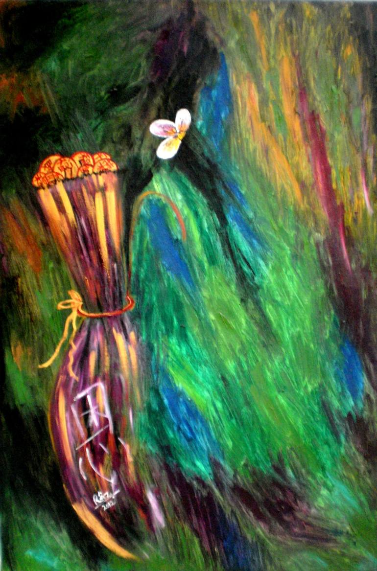 770x1167 Saatchi Art My Green Tara Painting By Rizwana A Mundewadi - Tara Painting