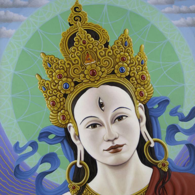 770x770 Saatchi Art White Tara Painting By Robert B Porter - Tara Painting