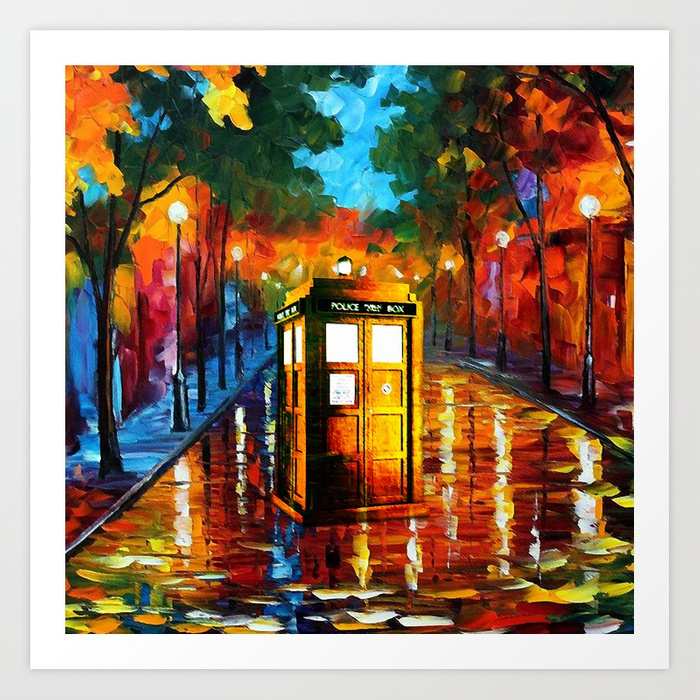 700x700 Tardis Painting Art Print By Gusgusgus Society6 - Tardis Painting
