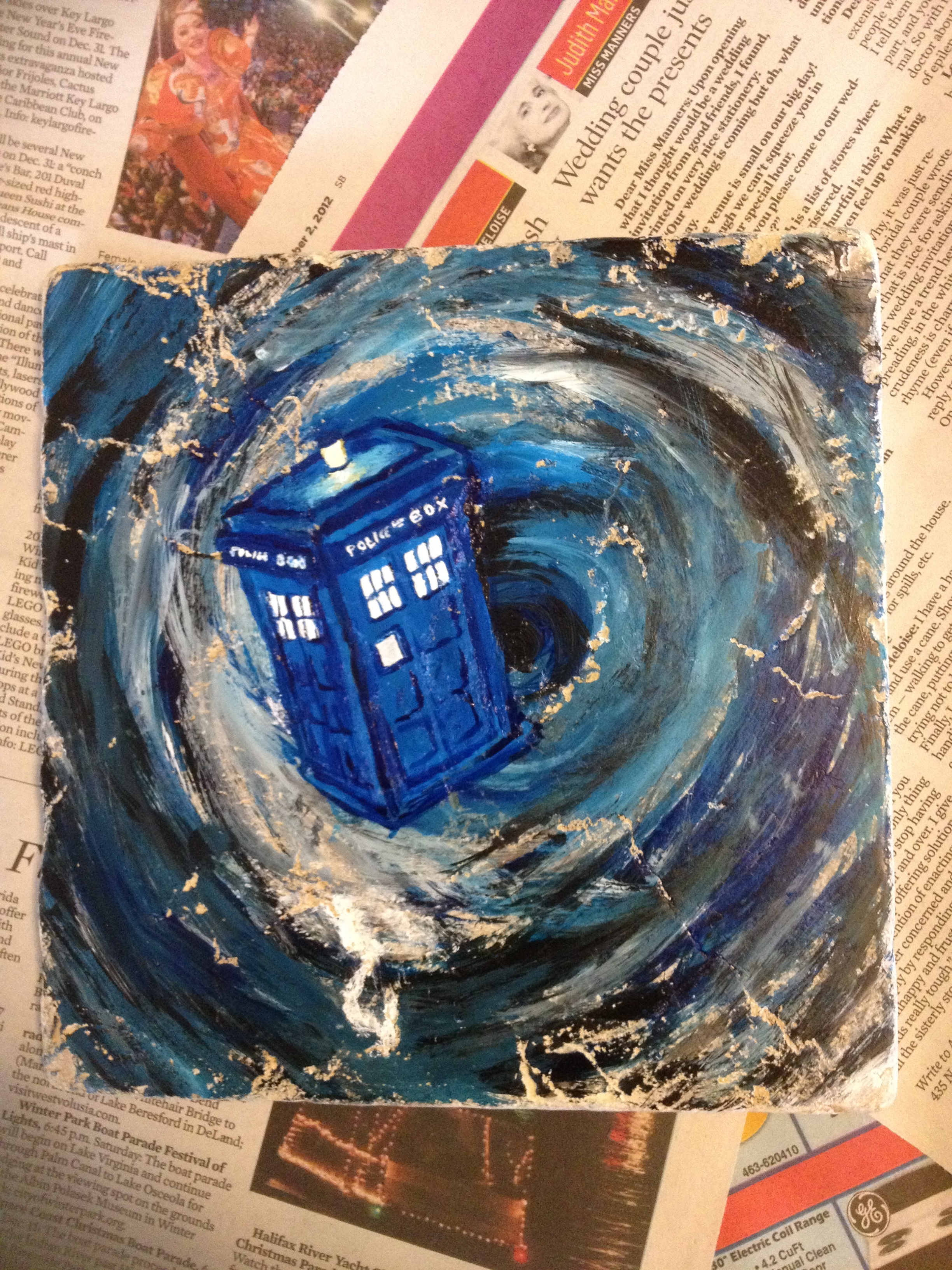 2448x3264 Tardis Through The Time Vortex Ii By Evilmooseart - Tardis Painting