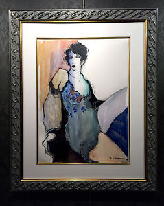 239x300 Itzchak Tarkay Seduction Original Painting 1996, Coa - Tarkay Original Painting