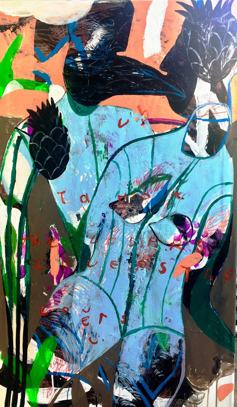 770x1323 Saatchi Art The Loverstarot Painting By Rusudan Khizanishvili - Tarot Painting