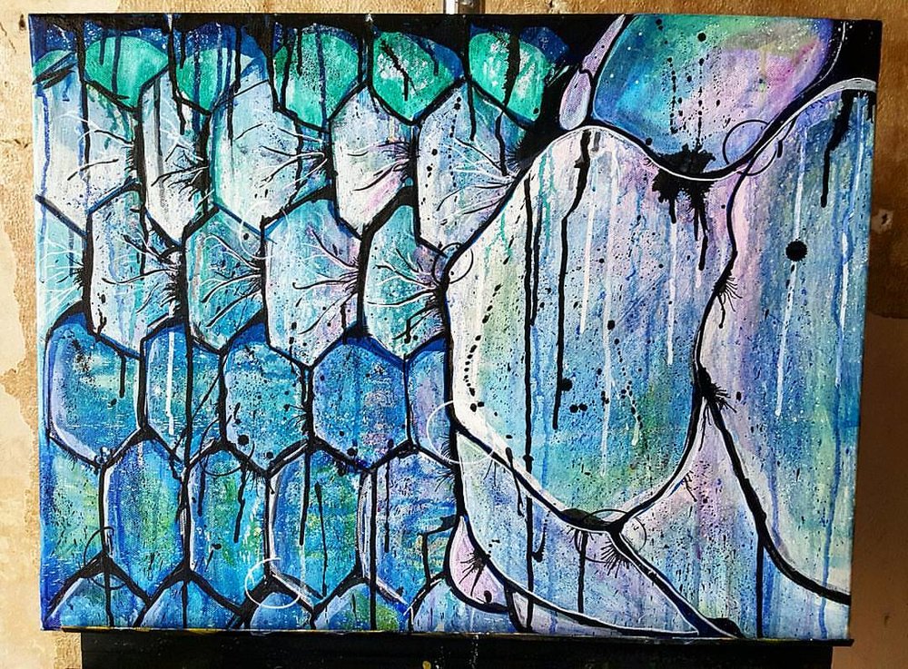 1000x737 Tarpon Flank Acrylic Ryan Keene - Tarpon Painting